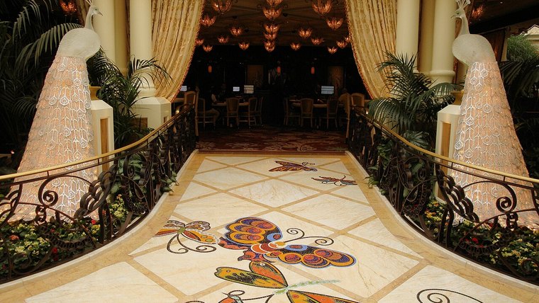 Interior of a large casino resort